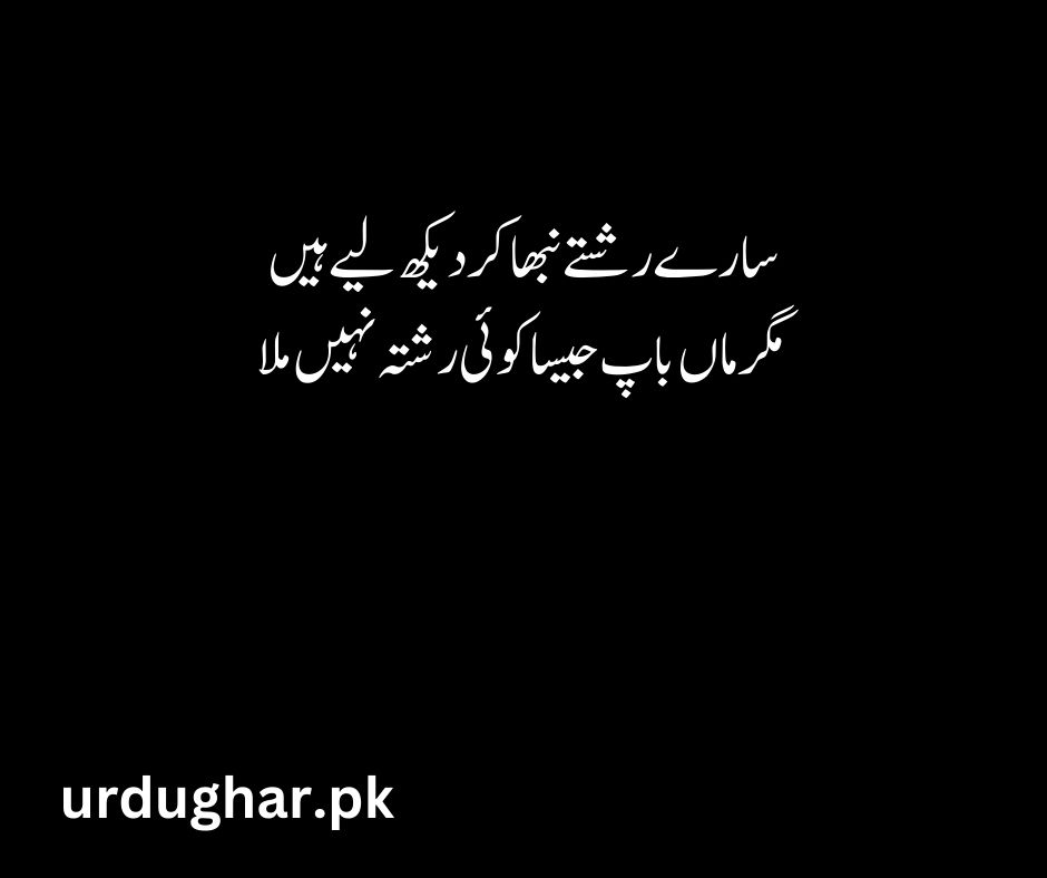 best parents poetry in urdu