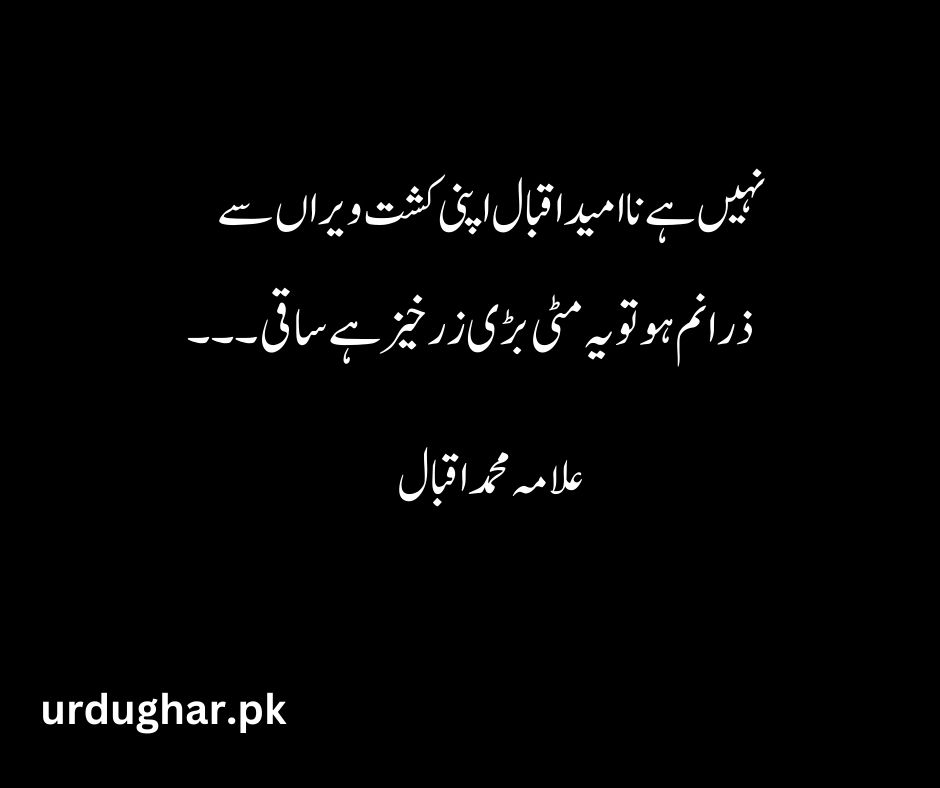 Iqbal poetry for youth in urdu