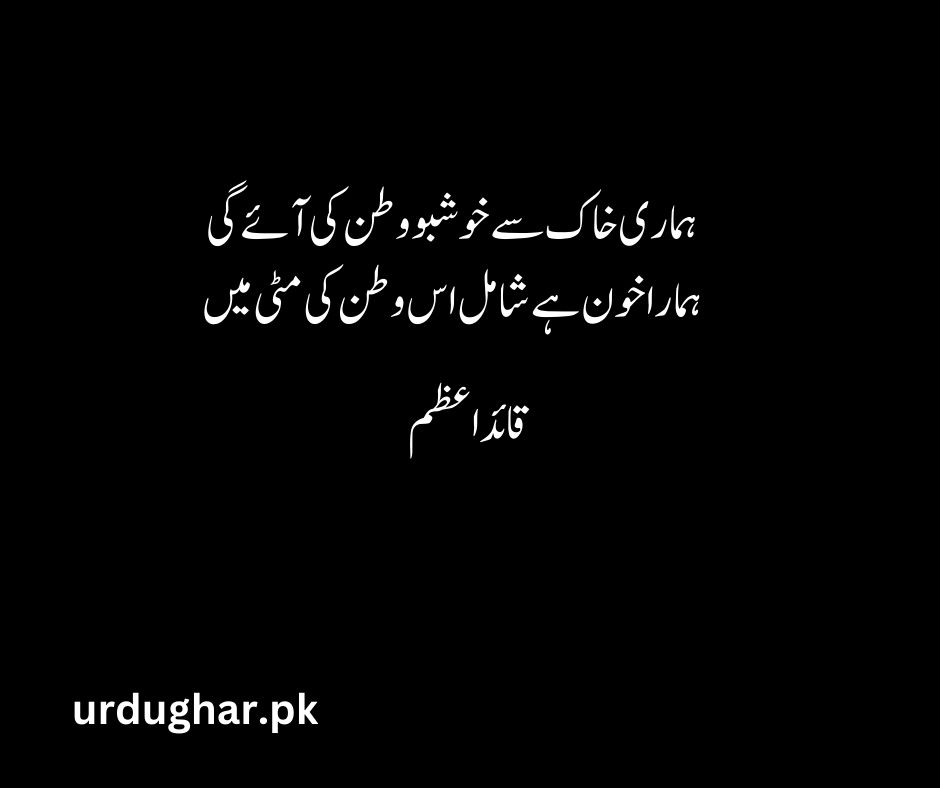 quaid e azam poetry in urdu 2 lines