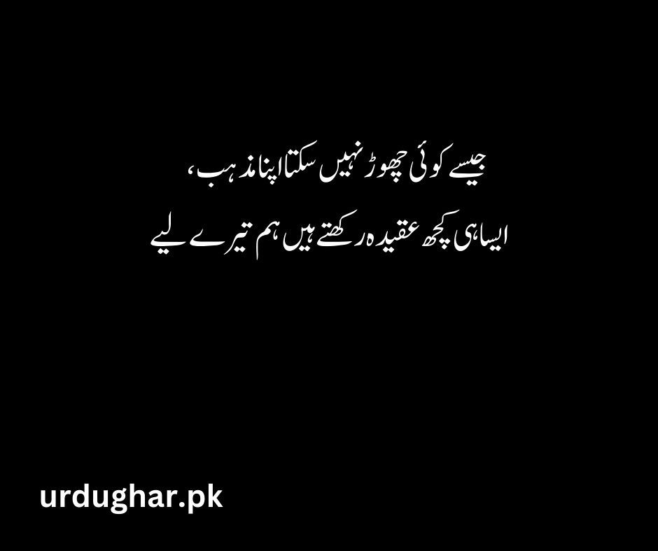 romantic poetry in urdu 2 lines